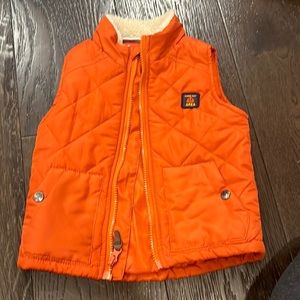 Orange quilted vest size 24 mon
